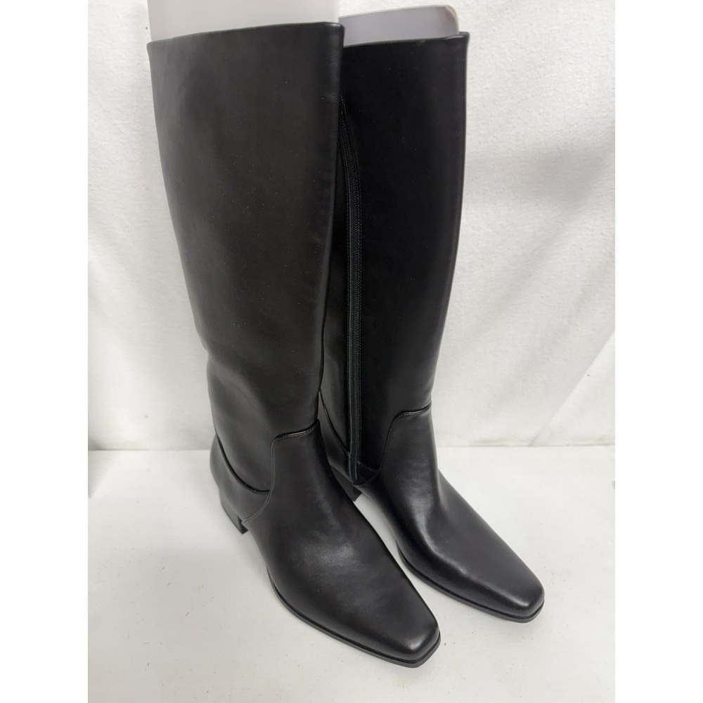 Universal Thread Black Dress Boots  Womens size 10 Knee high  square toe